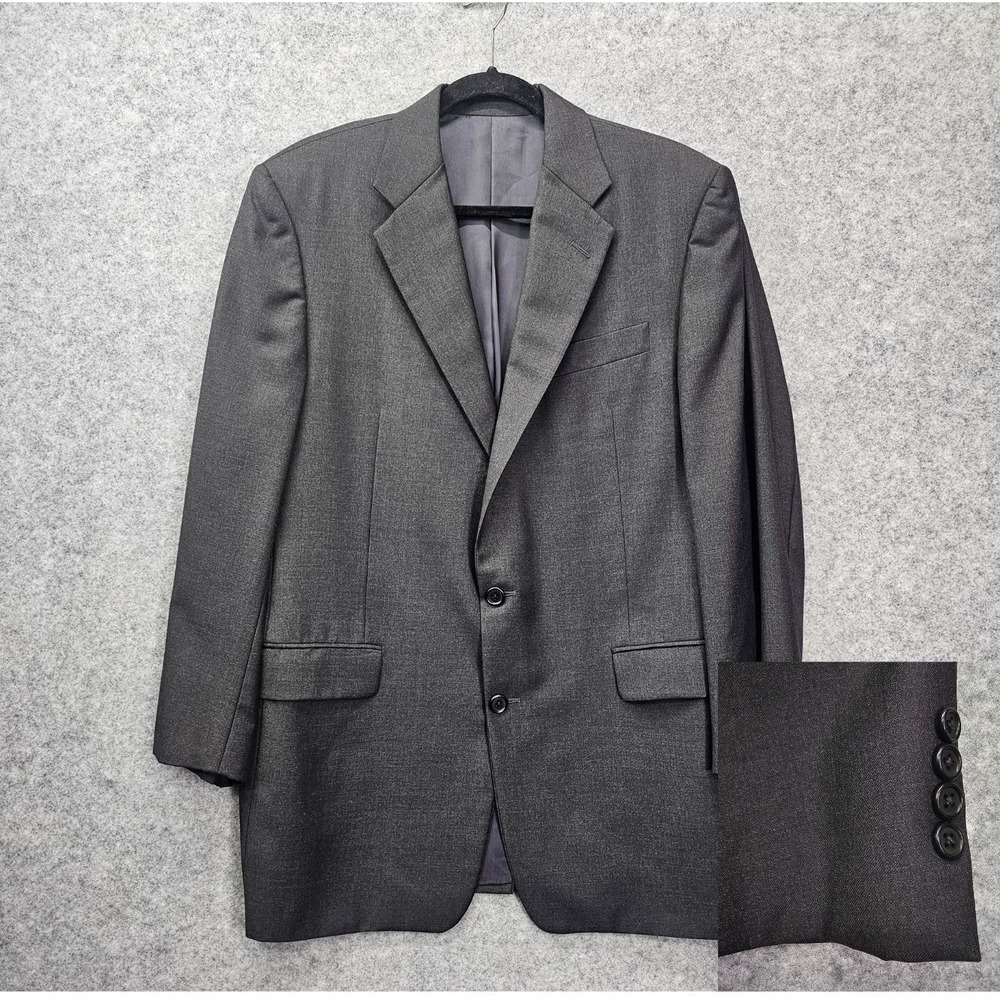 LORO PIANA Tasmanian Black Suit Blazer Mens 42R M HICKEY FREEMAN Super 120 USA
